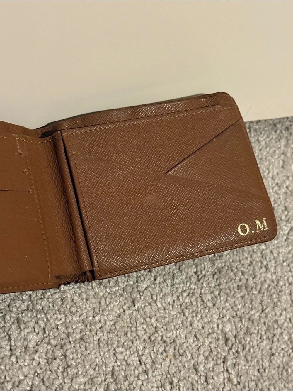 Louis Vuitton Monogram Canvas Money Clip Wallet Brown & Black